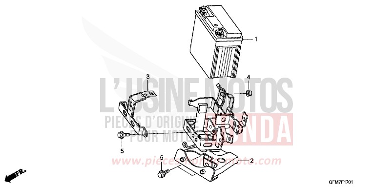 BATTERIE (NHX110WHA) de NHX 110 Lead PEARL SILKY WHITE (NHA67) de 2010
